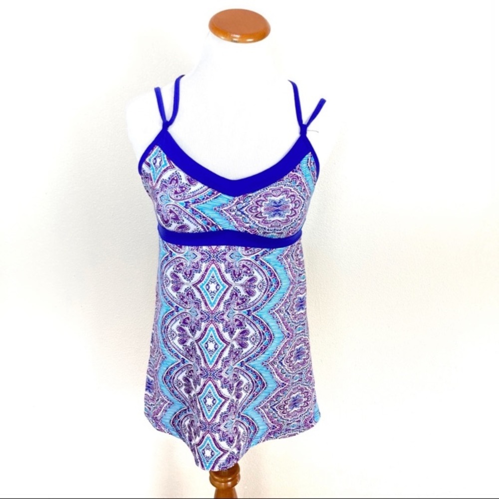 Prana Kaley Tunic Top Paisley Tank Sail‎ Blue Bali Women’s Sz Small